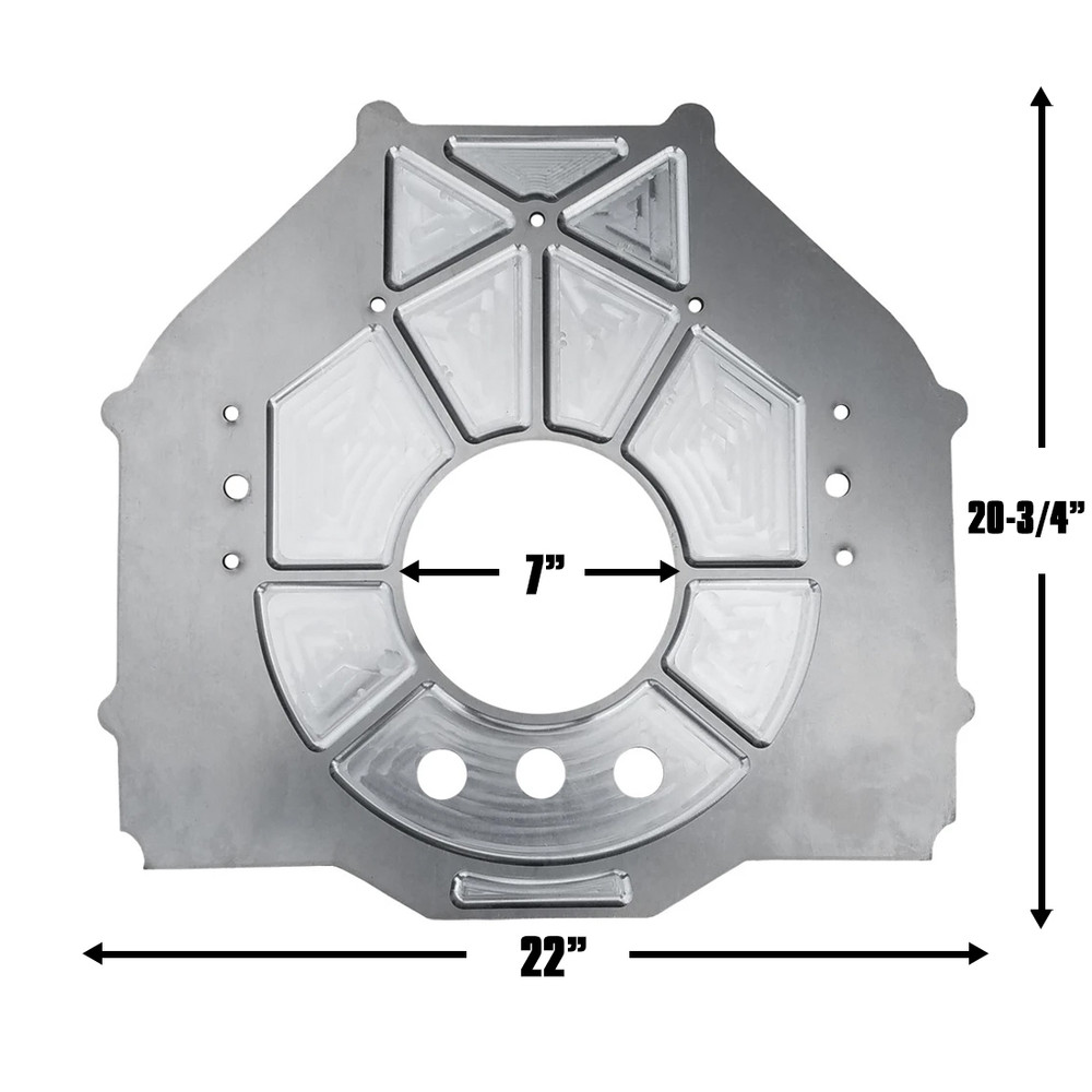 QM Big Block Chevy Pro Mod Double Frame Rail Lightened Midplate (QM-213220-2)