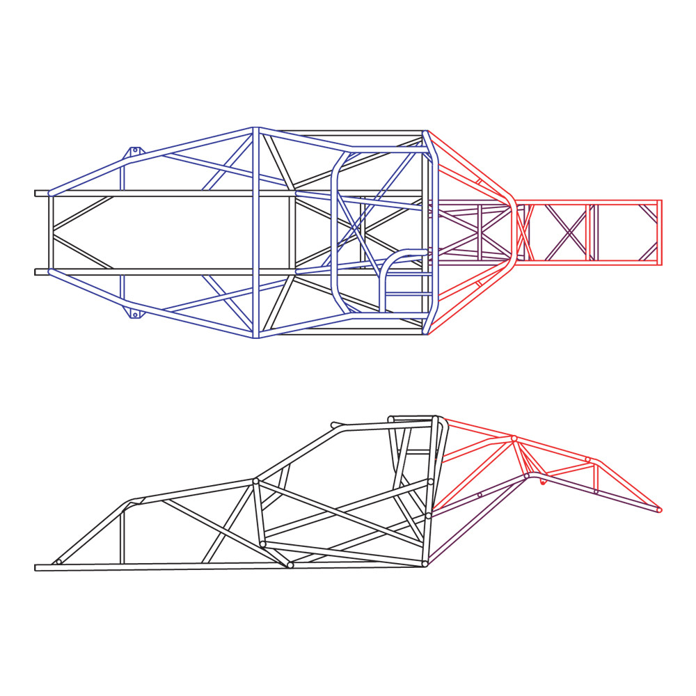 4130 Unwelded 25.1H Pro Stock/Top Sportsman Chassis Kit