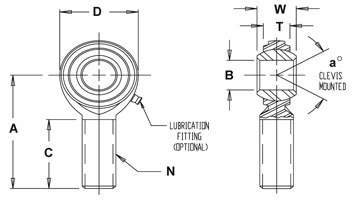 FK Rod Ends Diagram
