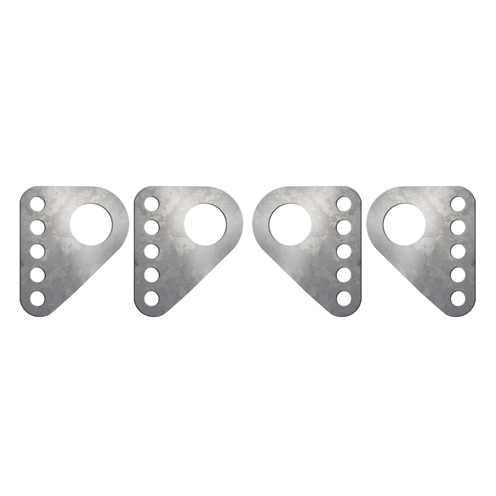 Quarter-Max Ladder Bar Front Crossmember Brackets for 1-3/4" Round Tube, 5 Hole