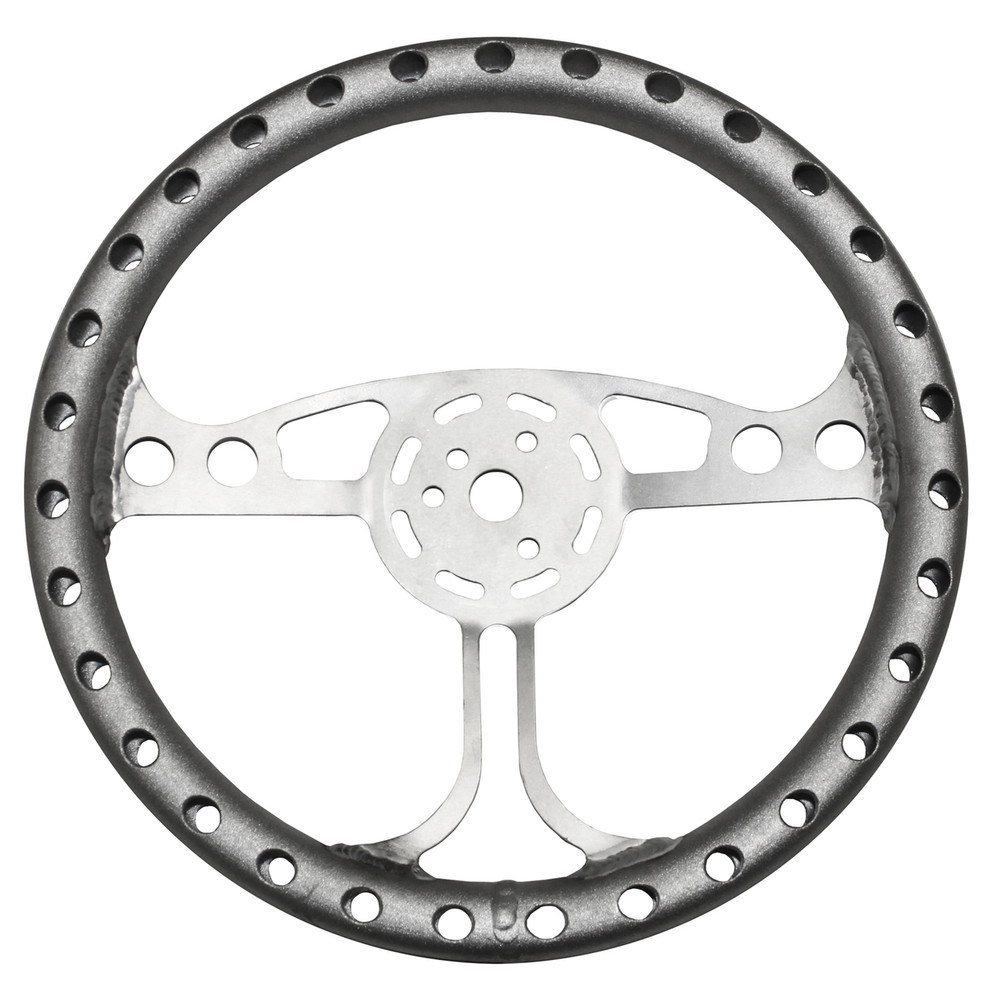 13 in. QM Max Lightweight Dished Steering Wheel, 3-Bolt, Raw