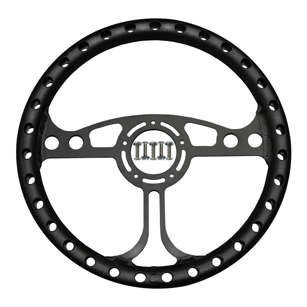 13 in. QM Max Lightweight Steering Wheel, 5-Bolt, Black