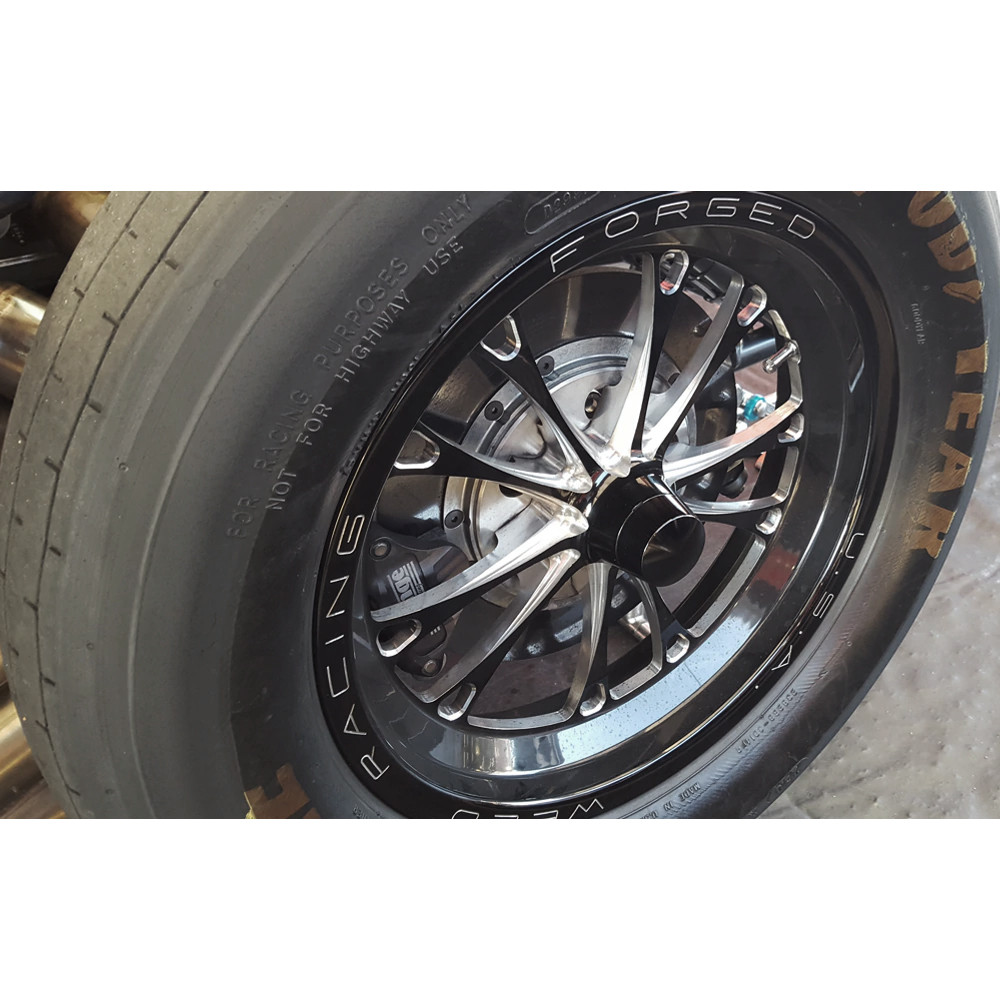 Weld Racing V-Series, 15 in. x 3.5 in., Strange, 1.75 in. BS, Black - Installed