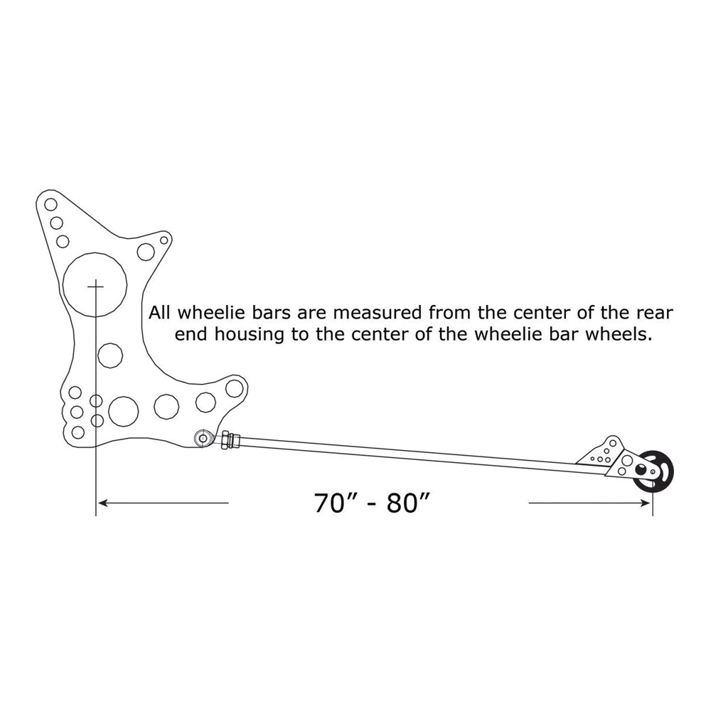 85 in. Pro Mod Double X Wheelie Bar Kit