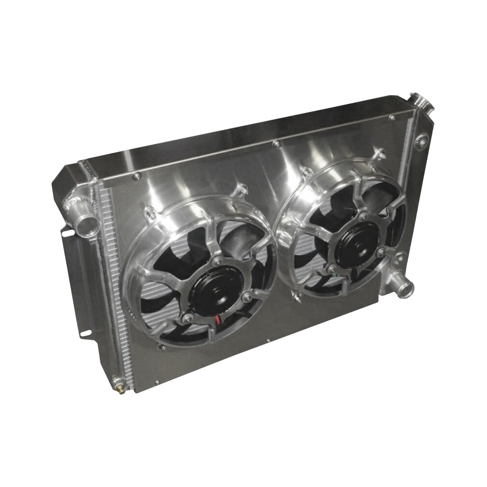 Entropy Radiator 1967-1969 Camaro Aluminum Radiator with Dual Fans, 1-1/4 in. Tubes