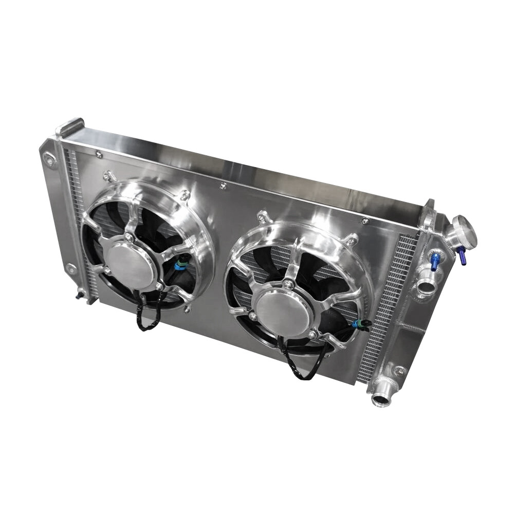Entropy Radiator 1968-1977 Chevelle/A-Body Aluminum LSX Conversion Radiator with Dual Fans & Aluminum Shroud
