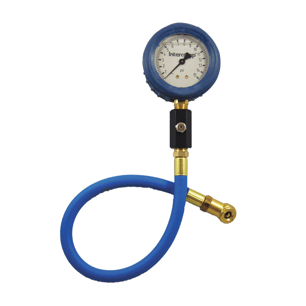 Intercomp 2.5" Deluxe Liquid-Filled Air Pressure Gauge, 60 PSI