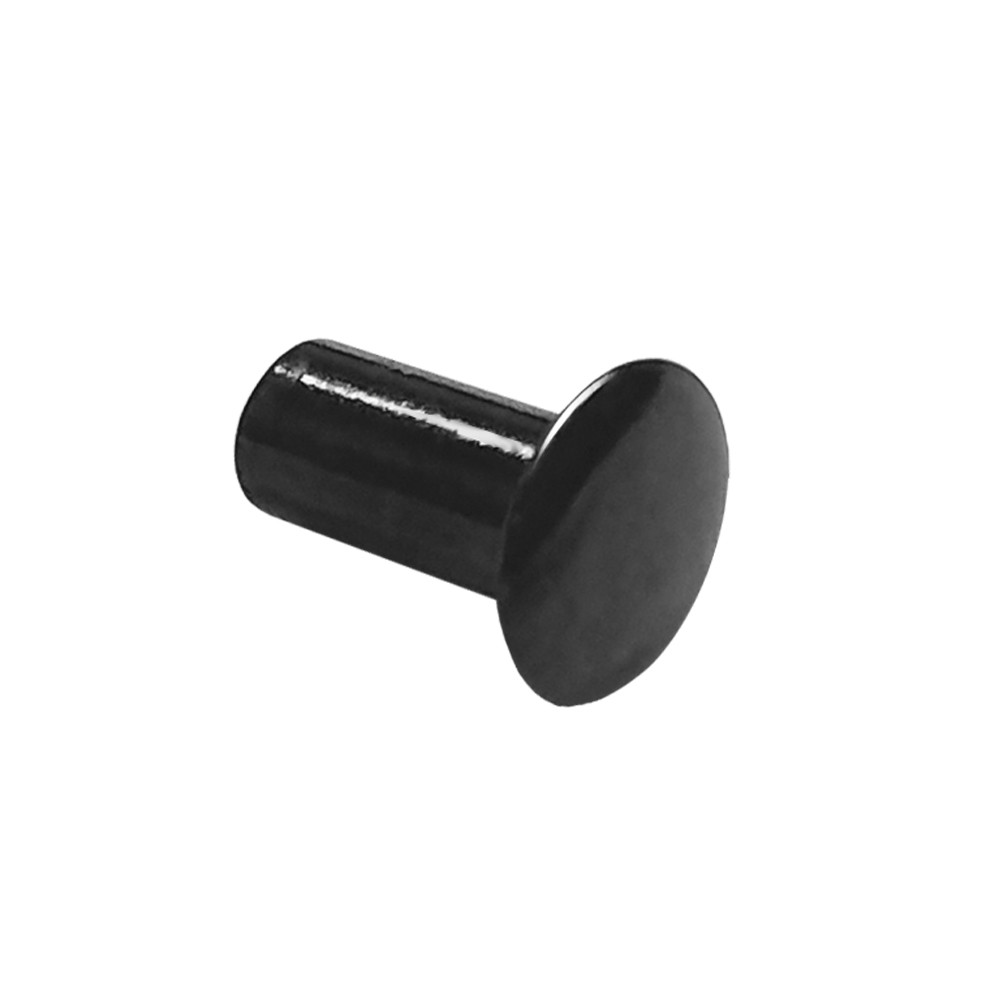Quarter-Max 600002-250B 1/8 in. x 1/4 in. Long Semi-Tubular Smash Rivet, Steel, Black Zinc Plated
