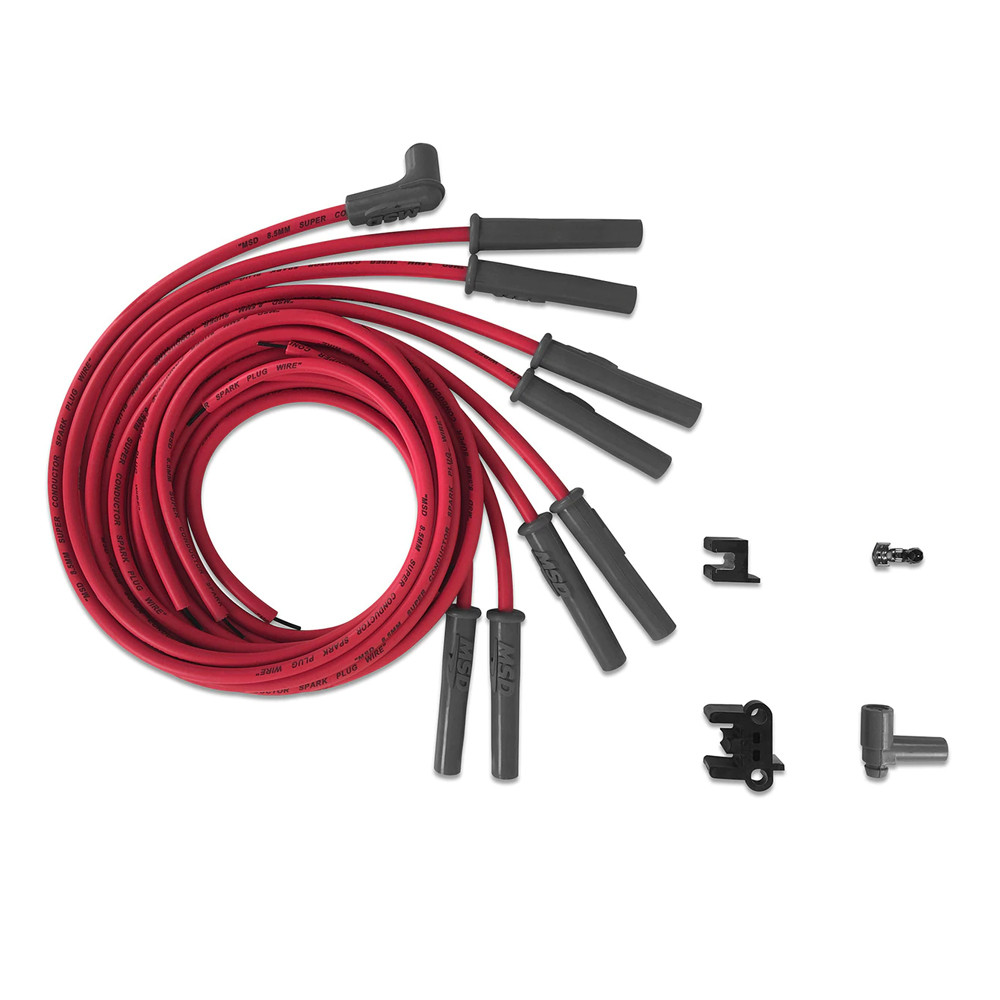 MSD 31189 Super Conductor Spark Plug Wire Set Quarter-Max