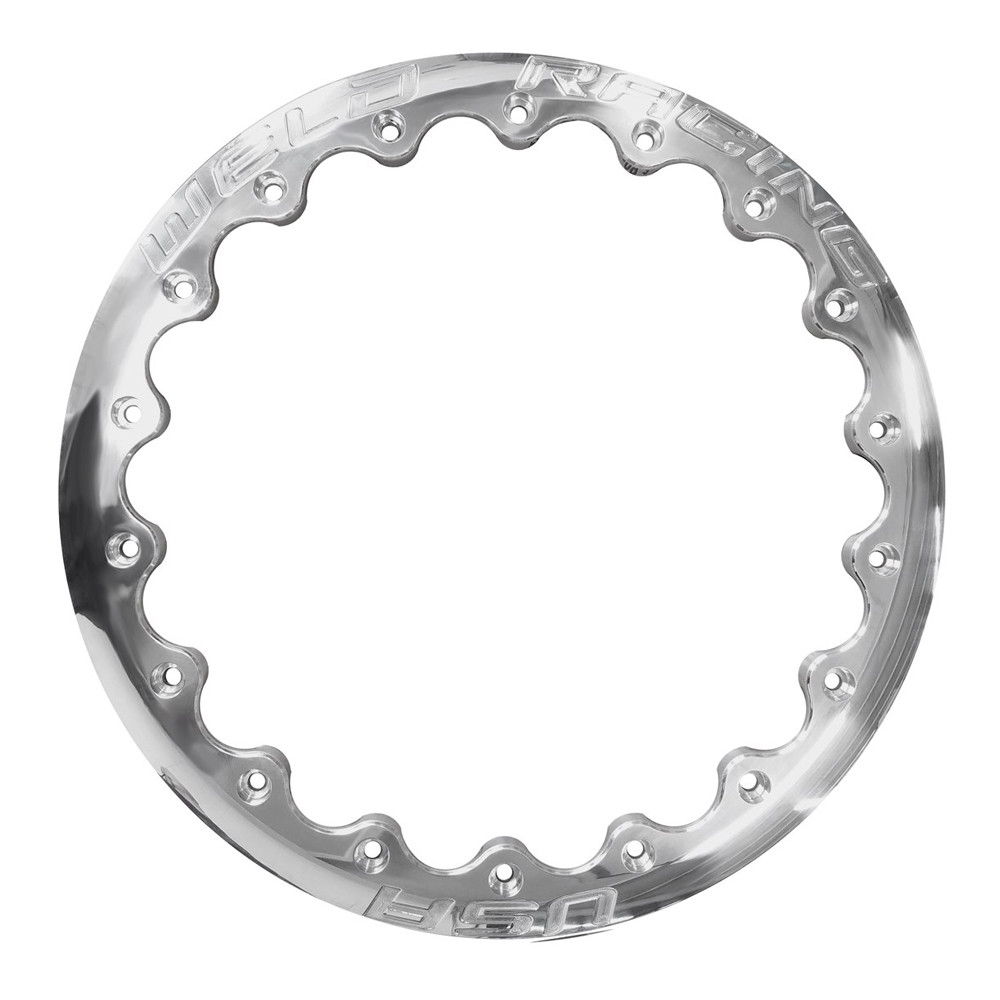 Weld Racing Drag 18-Hole Ultra Lite DBL Ring, 16 in., Polished