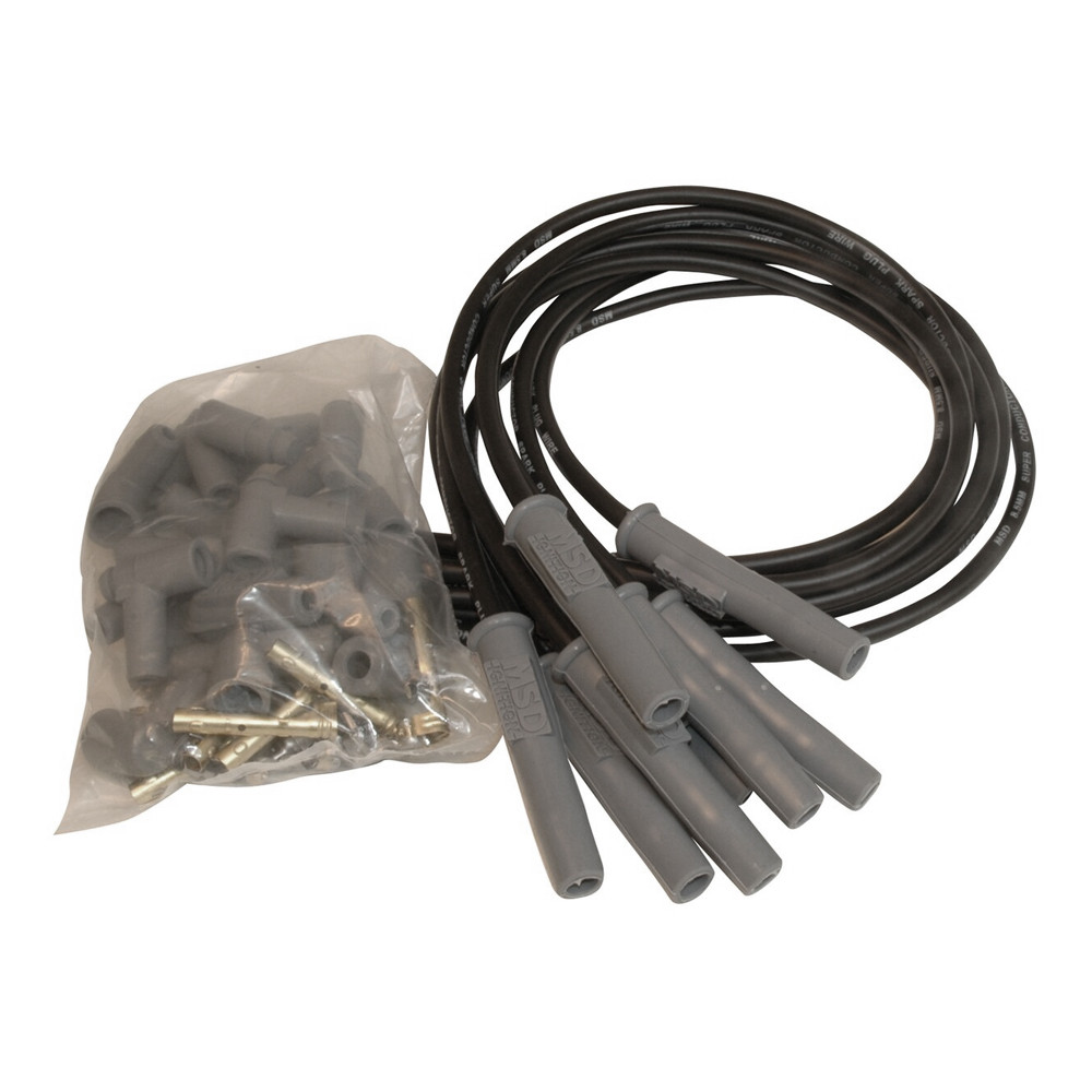 MSD Black Super Conductor Wire Set, Universal 8 Cyl 90°