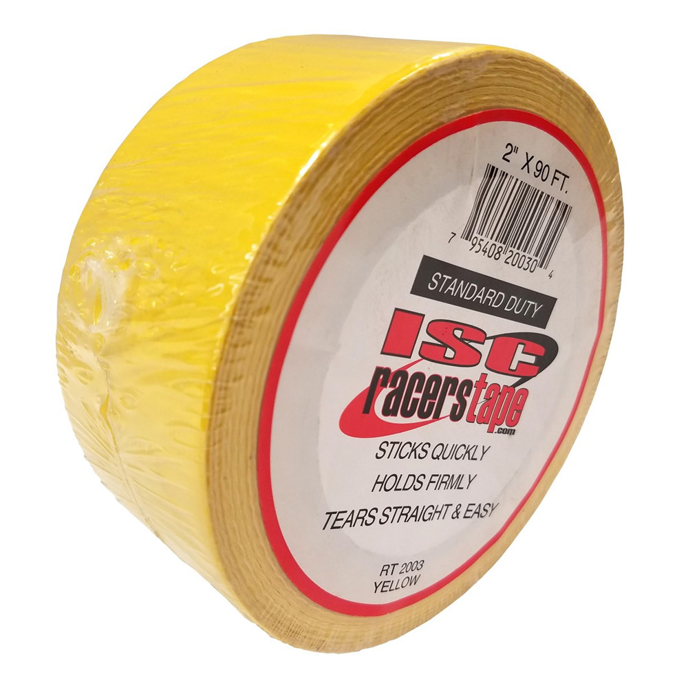 ISC Racers Tape RT2003 Standard Duty Racers Tape, 2 in. x 90 ft., Yellow