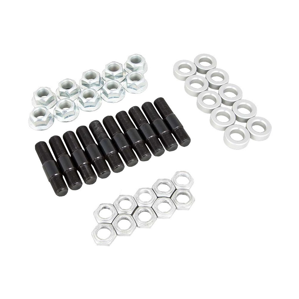Strange Engineering A1037 5/8"-18 Stud Kit with .875" Wide Shank, Includes Lug Nuts & .438" Thick Washers