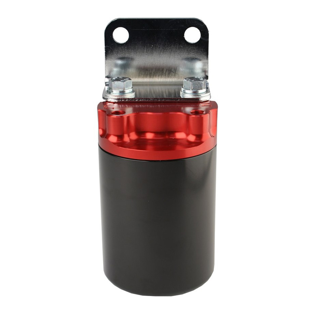 Aeromotive 12317 SS Series Filter, Canister, 10-m Fabric Element, 3/8" NPT, Red/Black