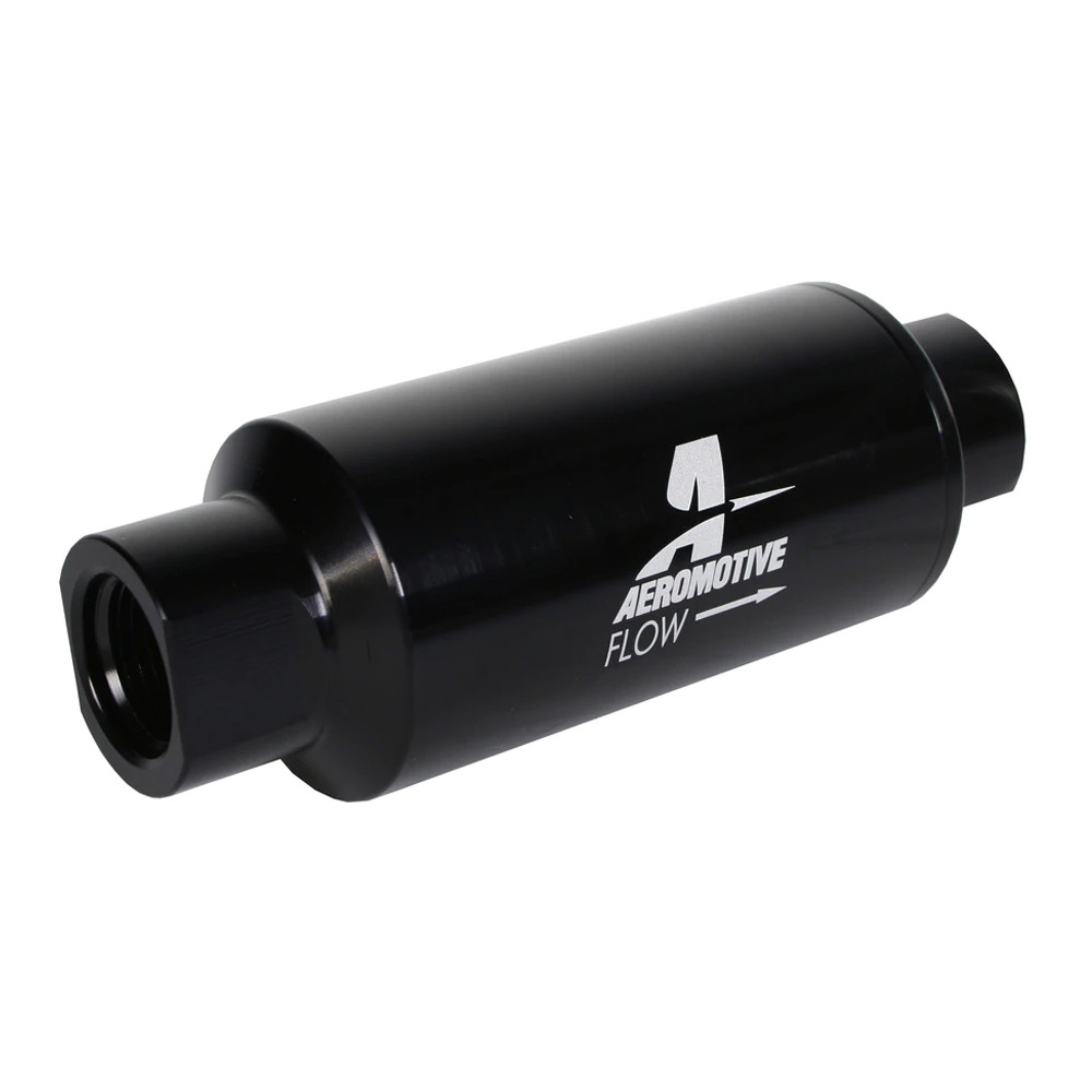 Aeromotive 12350 Filter, In-Line, 10-m Microglass Element, ORB-10, Black