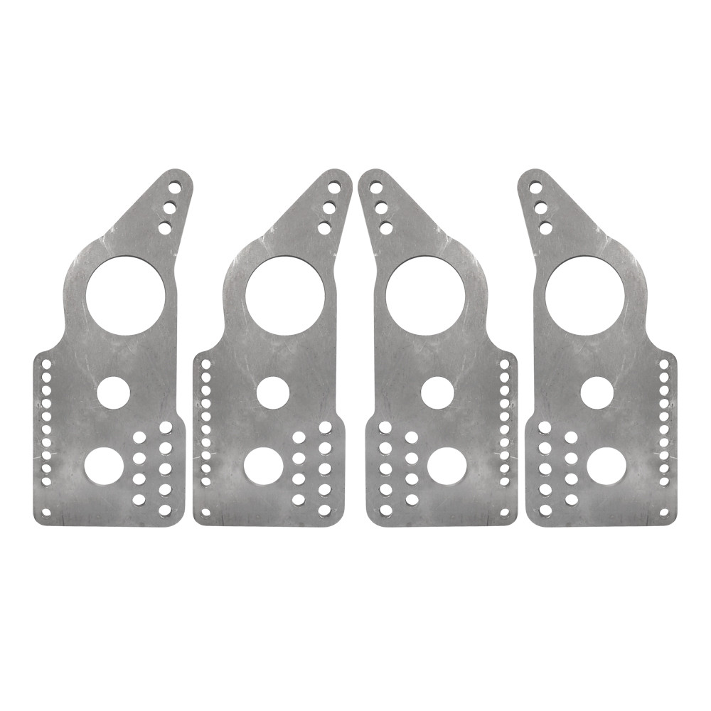 Quarter-Max 410019-3-AS Pro Series 4-Link Housing Brackets for Billet Adjustable Shock Mounts, Mild Steel, 3 in. Axle Tube Hole Size