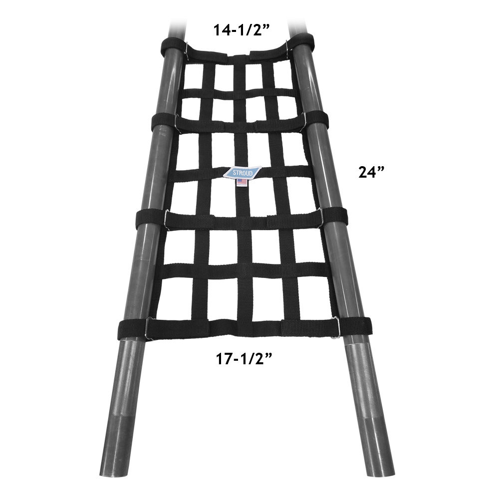 Custom Wheelie Bar Net with Velcro Straps, 24 in. x 14-1/2 in. x 24 in. x 17-1/2 in.