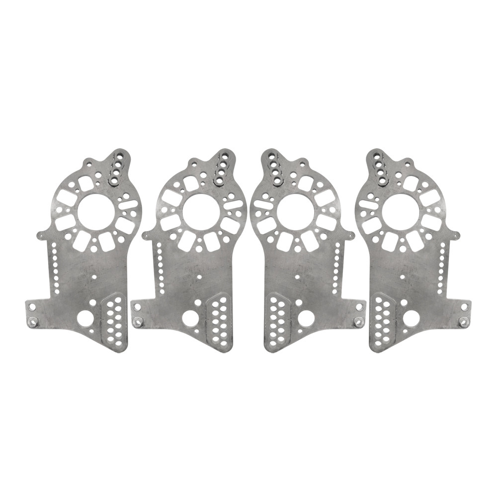 Quarter-Max 201221-2-AS-T Strange Modular Extreme Pro Series 4-Link Housing Brackets for Billet Adjustable Shock Mounts with Doublers, Welded, Titanium.
