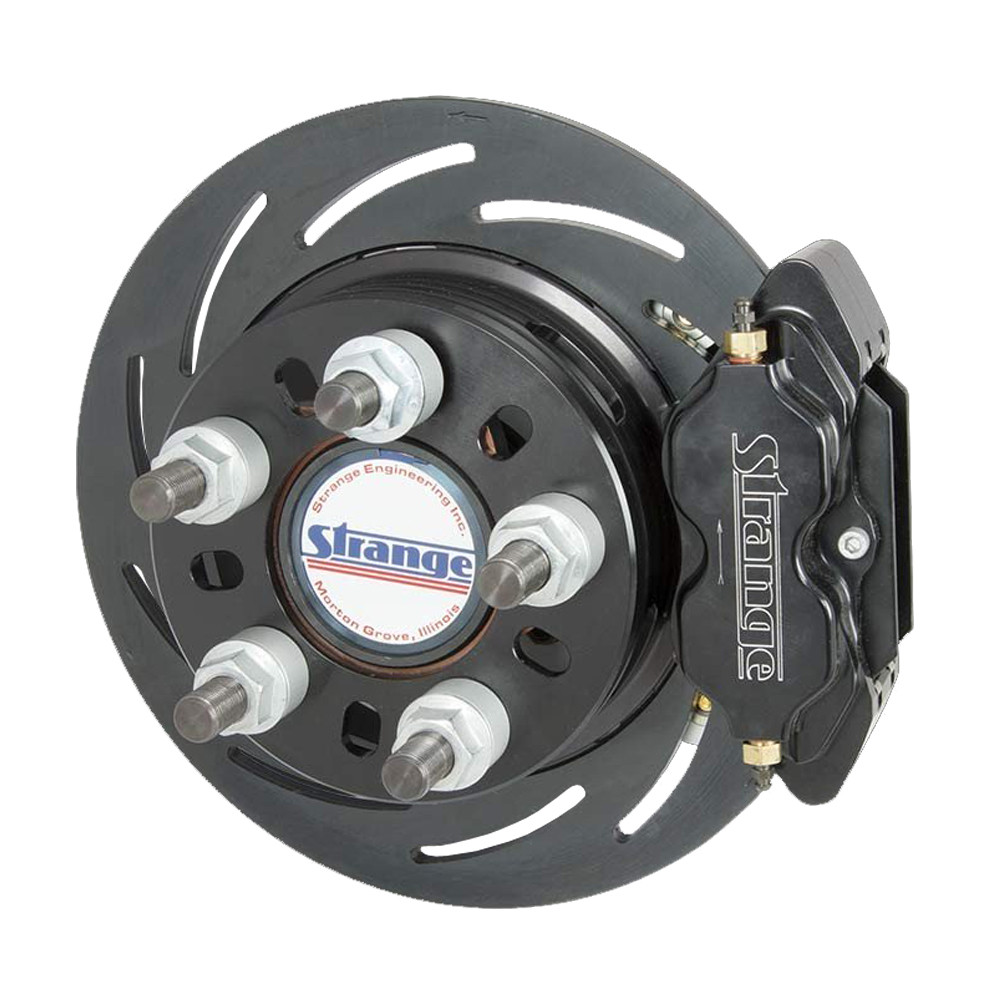 Strange Engineering B1724WC2 Pro Series II Rear Brake Kit for 97-13 Corvette & 10-15 Camaro, 2 Pc Slotted Rotors, 4 Piston Calipers & Soft Metallic Pads