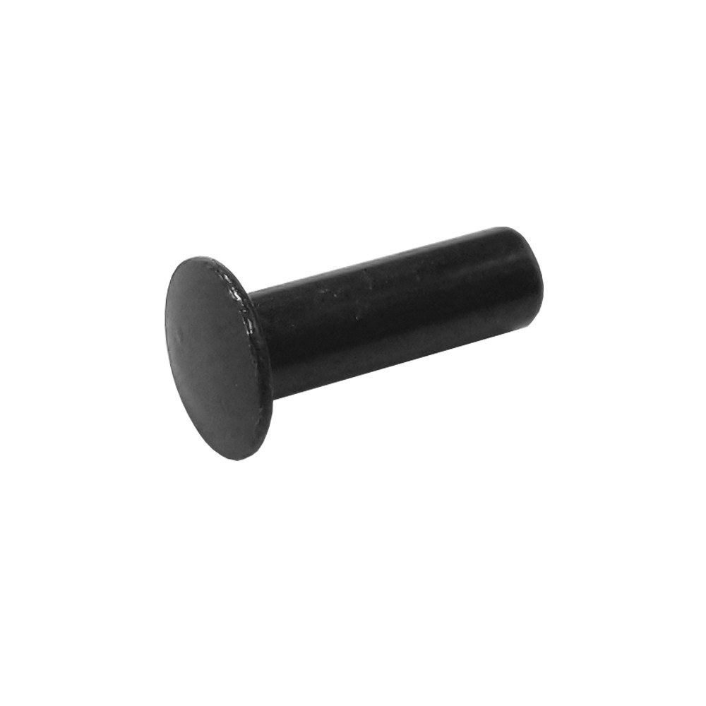 Quarter-Max 600002-375B 1/8 in. x 3/8 in. Long Semi-Tubular Smash Rivet, Steel, Black Zinc Plated
