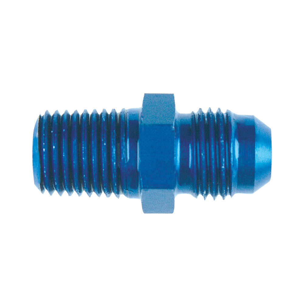 -8 AN to 1/2 NPT Male Fitting, Aluminum, Blue