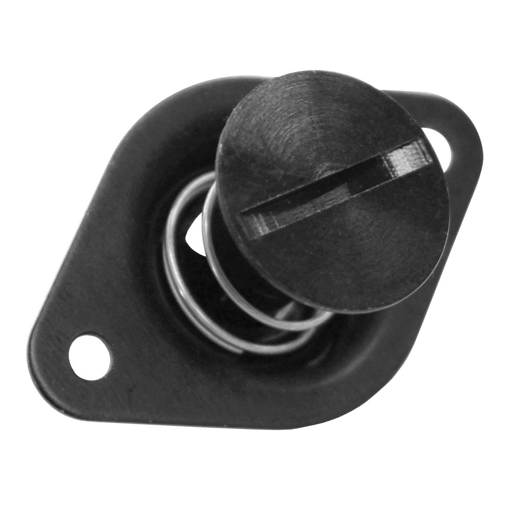 7/16 in. Self-Ejecting Flush Slotted Head Quarter Turn Fastener, Aluminum, Black Anodized, .650 in. Grip Length