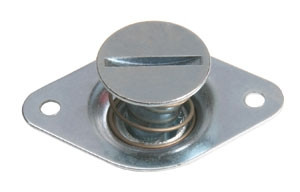 7/16 in. Self-Ejecting Flush Slotted Head Quarter Turn Fastener, Steel, Silver, .550 in. Grip Length