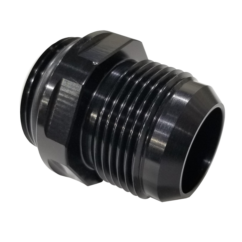 -16 AN ORB to -16 AN Hose Fitting, Black