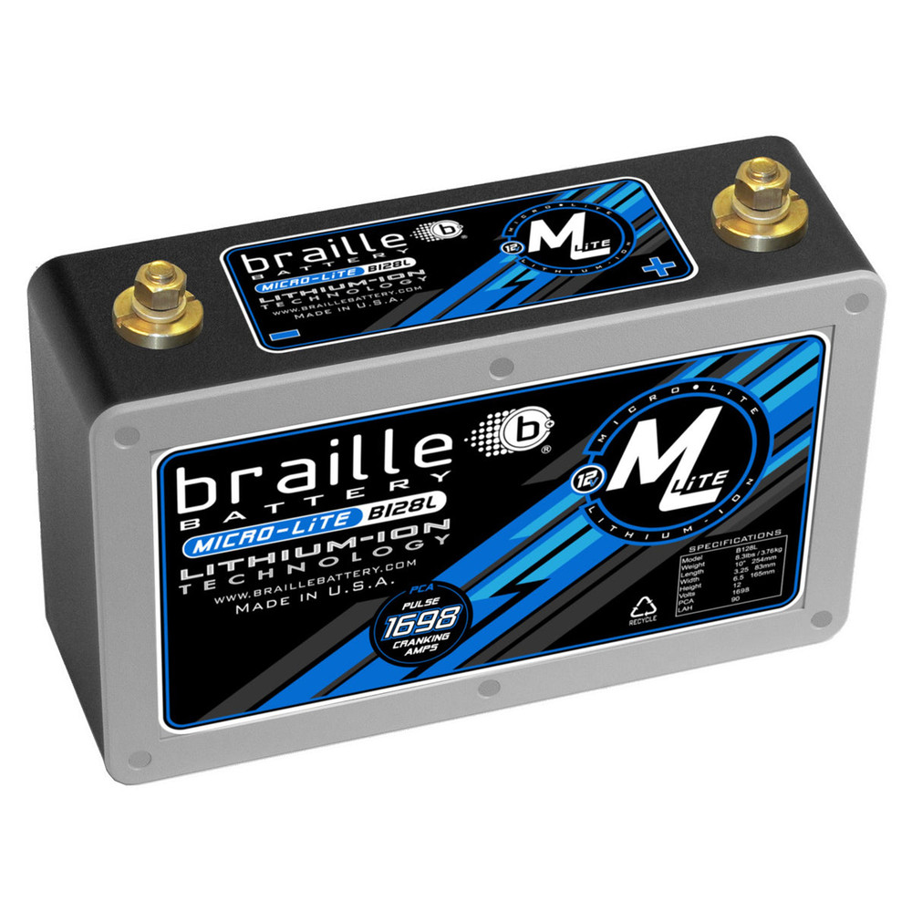 Braille MicroLite 12 Volt Lithium Battery and Charger Combo
