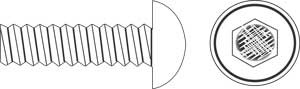 Button Head Socket Cap Screw, Stainless Steel, 10-32 x 5/8 in. 73744