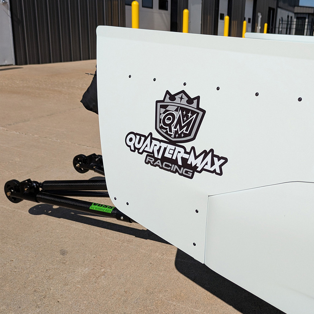 Quarter-Max Racing Decal, 10 in. Wide Stacked Logo