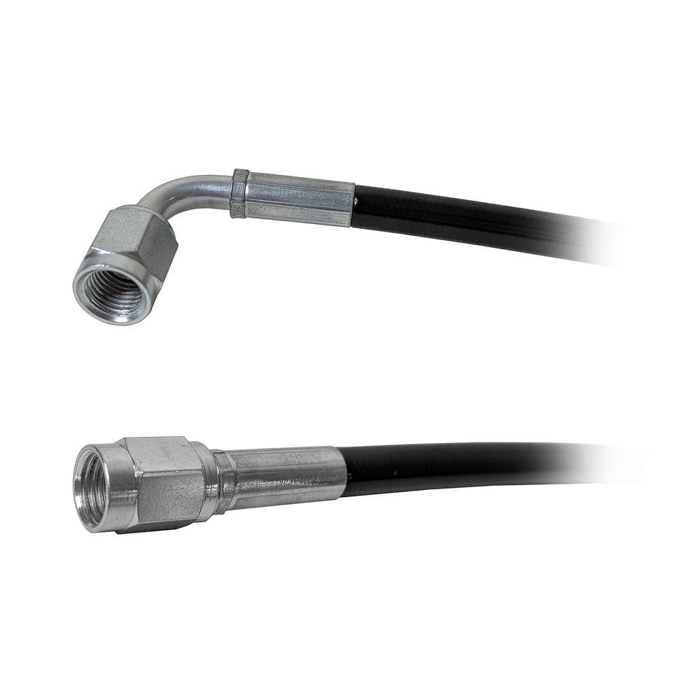 -3 AN Straight to 90 Degree Black Brake Hose, 24 in. Long (QM-206129)