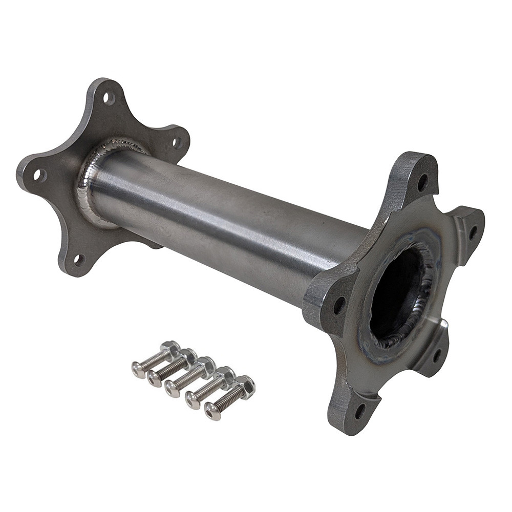6" Steering Wheel Extension, Welded, Recessed for Horn Button, Titanium (QM-203144-6)