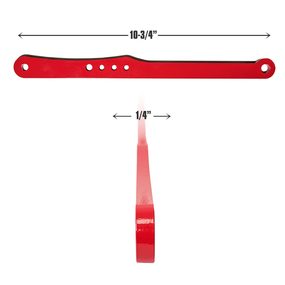Tomahawk Parachute Handle, 1/4 in. Thick, Straight, Red (QM-209106-3R)