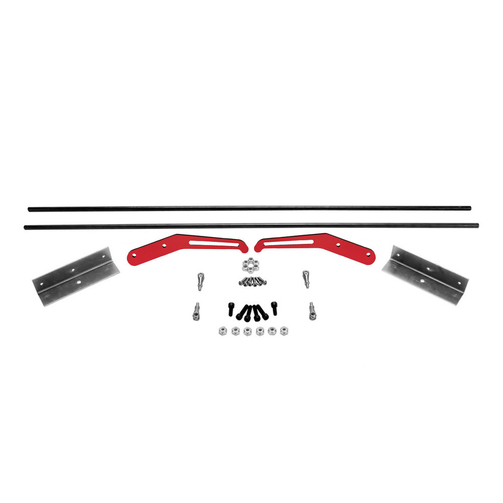 QM Interior Door Handle Kit, 6 in. Red Powder Coat, Aluminum Handles (QM-219604-8)