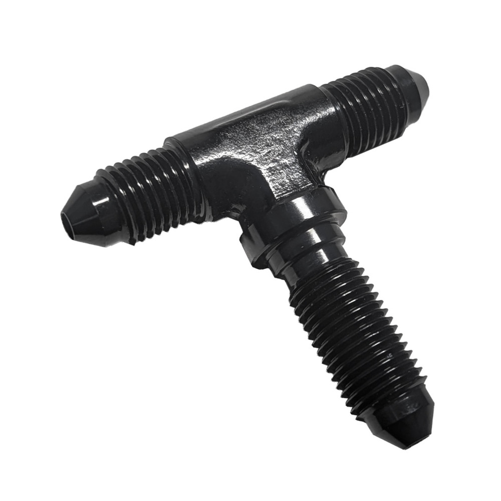 -3 AN Bulkhead Tee Fitting, Aluminum, Black (FIT-AN834-03DBK)