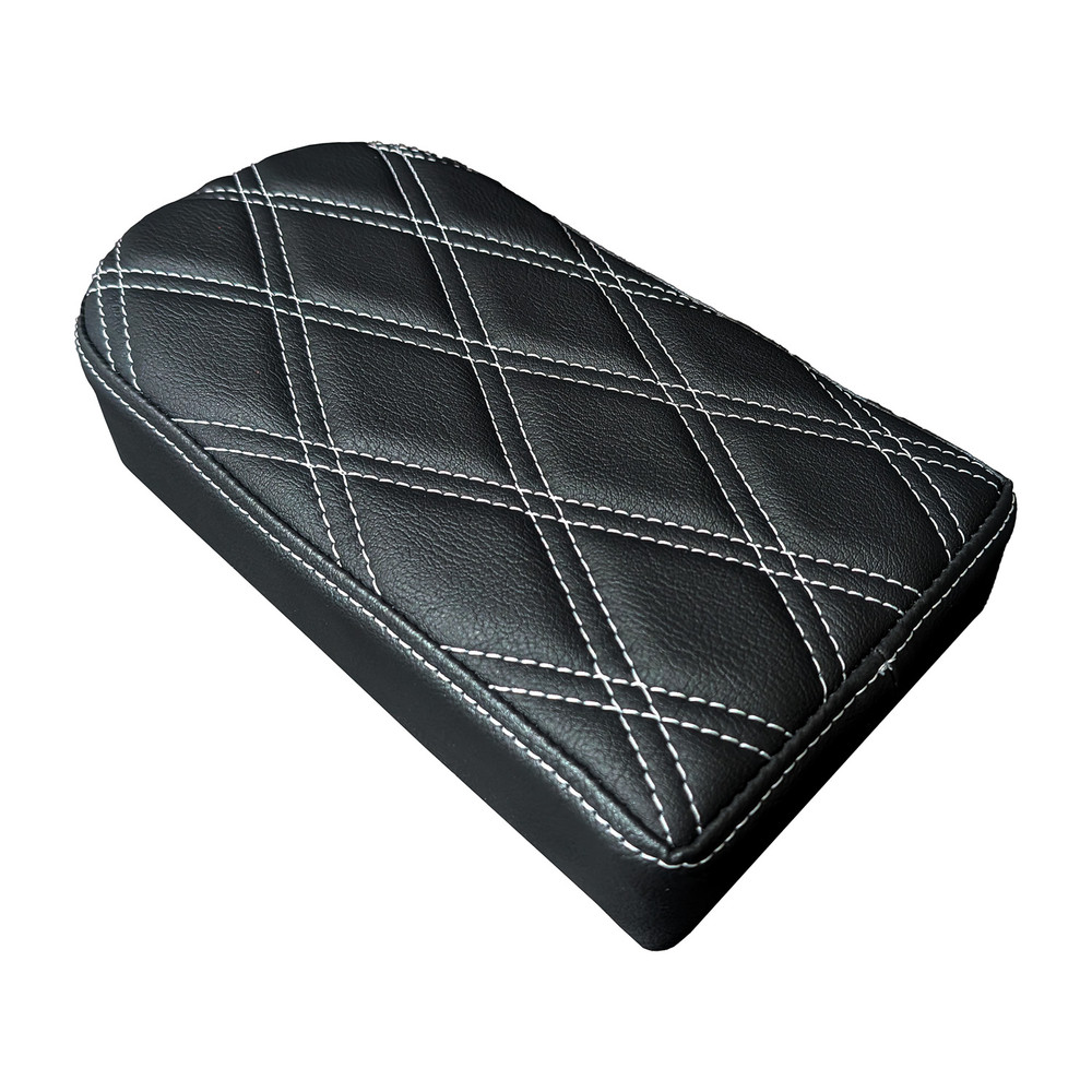 Side Bar Rider Seat, White Diamond Pattern Stitching QM-211998