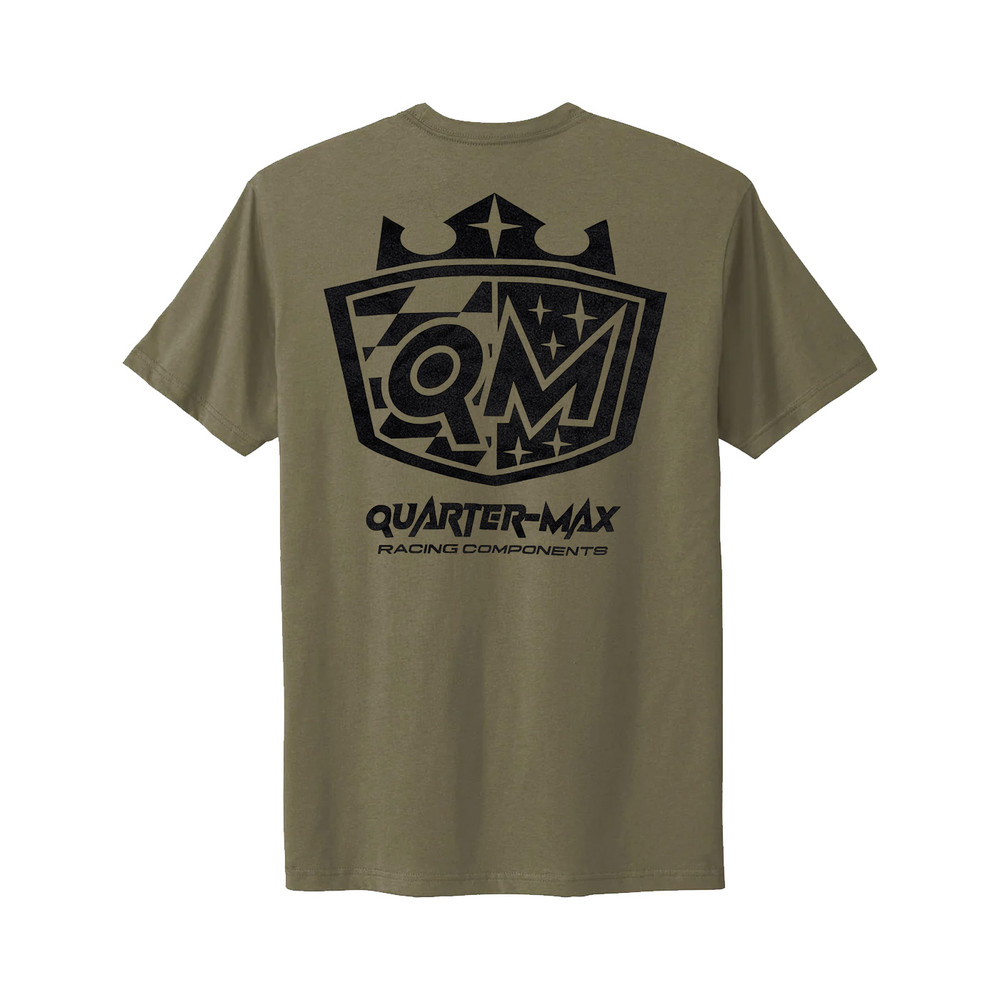Quarter-Max T-Shirt, Military Green, Black Logo