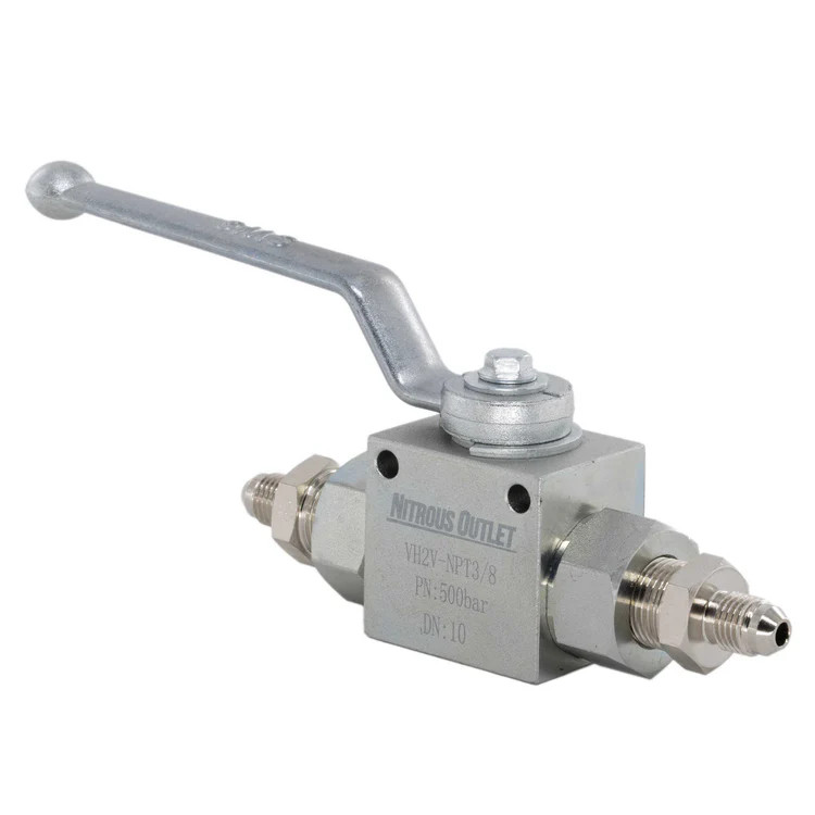 Nitrous Outlet Carbon Steel Safety Shut Off Ball Valve - Rated to 7250 psi/4AN Fittings