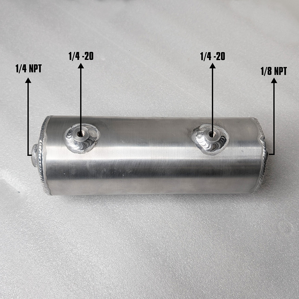 Radiator Overflow Tank, Aluminum (QM-212105-B)