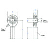 Aurora Bearing 3/16 in. Bore x 1/4-28 Thread RH Male Mild Steel Rod End