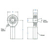 Aurora Bearing 1/2 in. x 3/4-16 RH Male 4130 Rod End, PTFE Lined