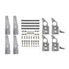 Quarter-Max 300037 Pro Series 4-Link Kit with 4130 Blank No Notches (Universal) Chassis Brackets, 4130 3-1/2 in.  Axle Tube Hole Size Housing Brackets, 3/4 in. Wide Billet Adjustable Double Shear Shock Mounts