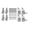 Quarter-Max 300027 Pro Series 4-Link Kit with 4130 Round Tube Back-Half Chassis Brackets, 4130 3-1/2 in.  Axle Tube Hole Size Housing Brackets, 3/4 in. Wide Billet Adjustable Threaded Shock Mounts