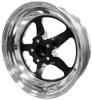 Weld Racing S71, 17 in. x 5 in., 5 in. x 120 mm, 2.2 in. BS, Black Center, Polished Shell, High Pad