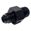 -6 AN Male to 3/8 NPT Male, 1/8 Female NPT Port, Aluminum, Black (FIT-FP196BK)