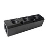 QM Pneumatic 3-Way, 5 Port Air Compressor Manifold Block, NPT 1/2 In. Supply Port, NPT 1/4 In. Output Port (QM-209126)