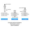 Push Pull Pin, 3/8" x 1.50" Positive Locking Quick Release Pin with Lanyard (QM-218142)