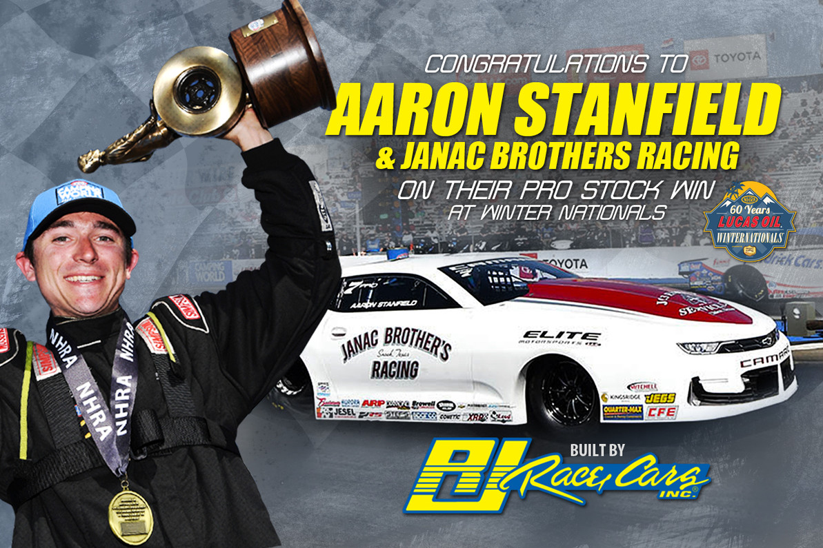 STANFIELD DENIES ANDERSON HISTORIC WIN, EARNS FOURTH CAREER IN HIS RJ RACE CARS BUILT CAMARO