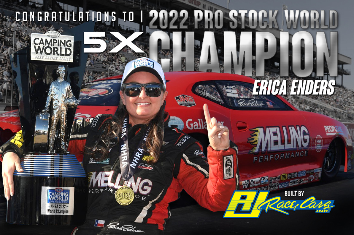 Enders Claims Fifth NHRA Pro Stock World Championship With Dominance In Vegas Driving an 